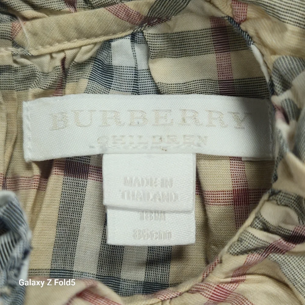 Burberry Plaid Ruffle Kids Dress Set